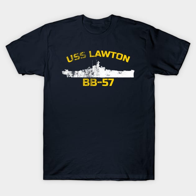 USS Lawton, distressed (design style 2 of 2) T-Shirt by hauntedjack